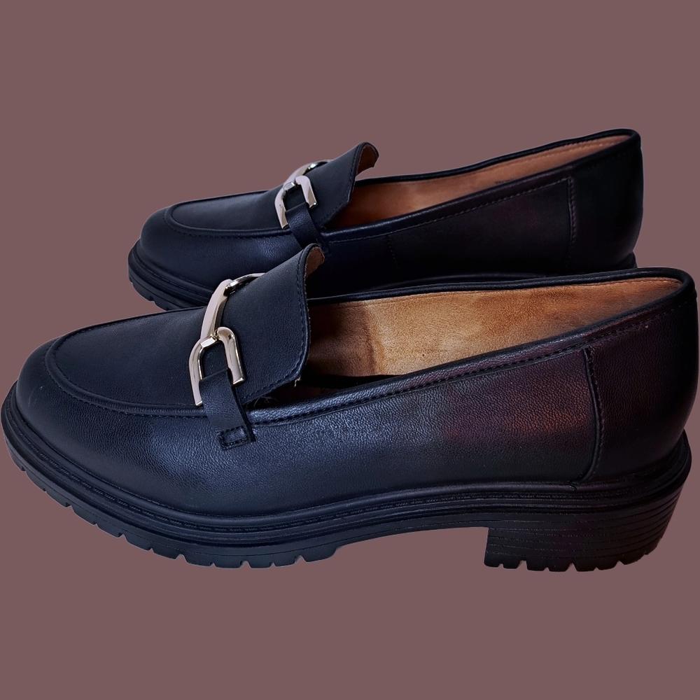 Rachel Zoe Mila Loafers with Gold Buckle